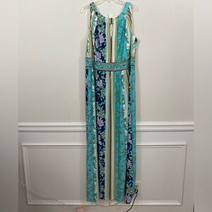 London Times Vibrant Patterned Dress